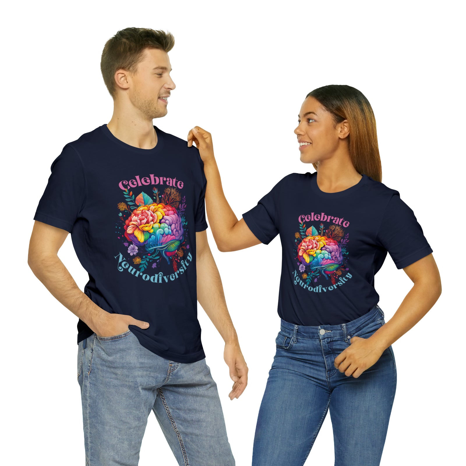 Celebrate Neurodiversity Shirt | Autism Shirt | Autism Awareness Shirt | Inclusion Shirt | Brain Art | Super Soft Tshirt | Unisex Jersey T-shirt