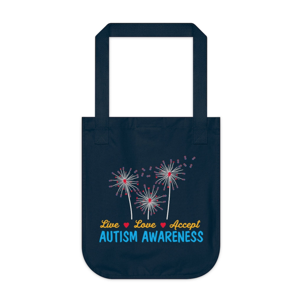 Dandelion Autism Awareness Tote Bag | Organic Canvas Tote Bag