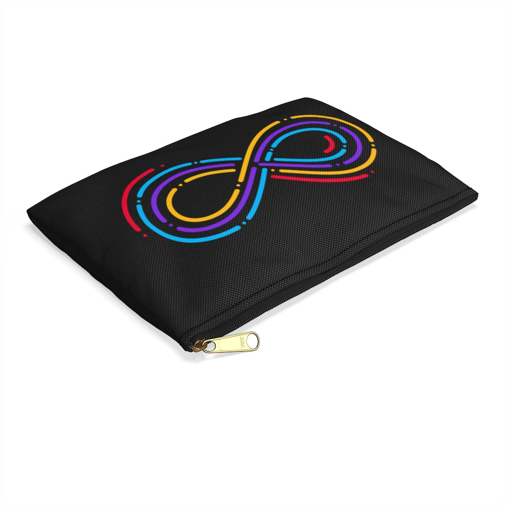 Rainbow Infinity Symbol Autism Pencil Case | Accessory Pouch Travel Bag