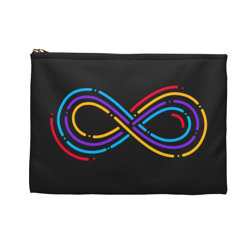 Rainbow Infinity Symbol Autism Pencil Case | Accessory Pouch Travel Bag