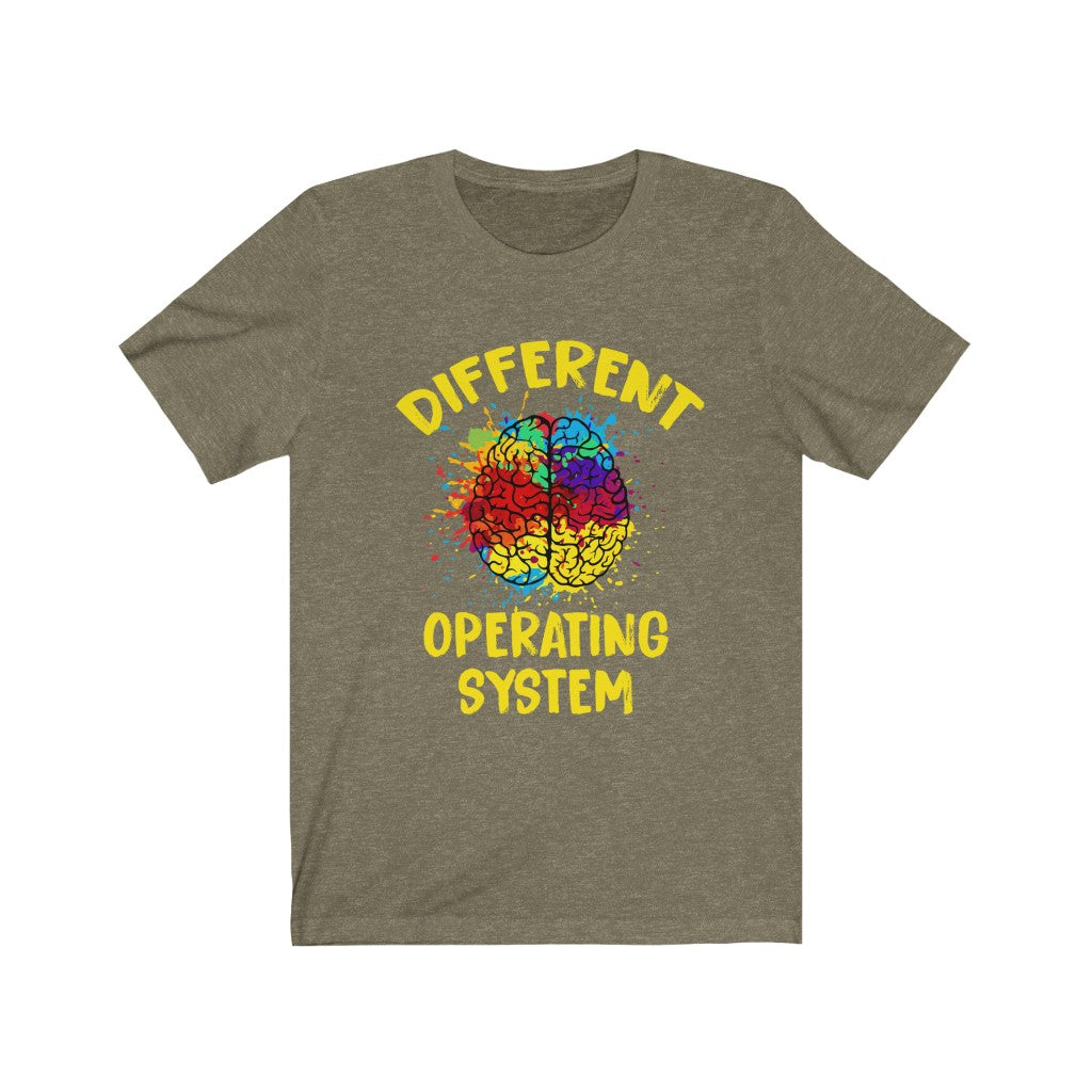 Different Autism Brain Awareness Shirt | Different Operating System | Unisex Jersey T-shirt
