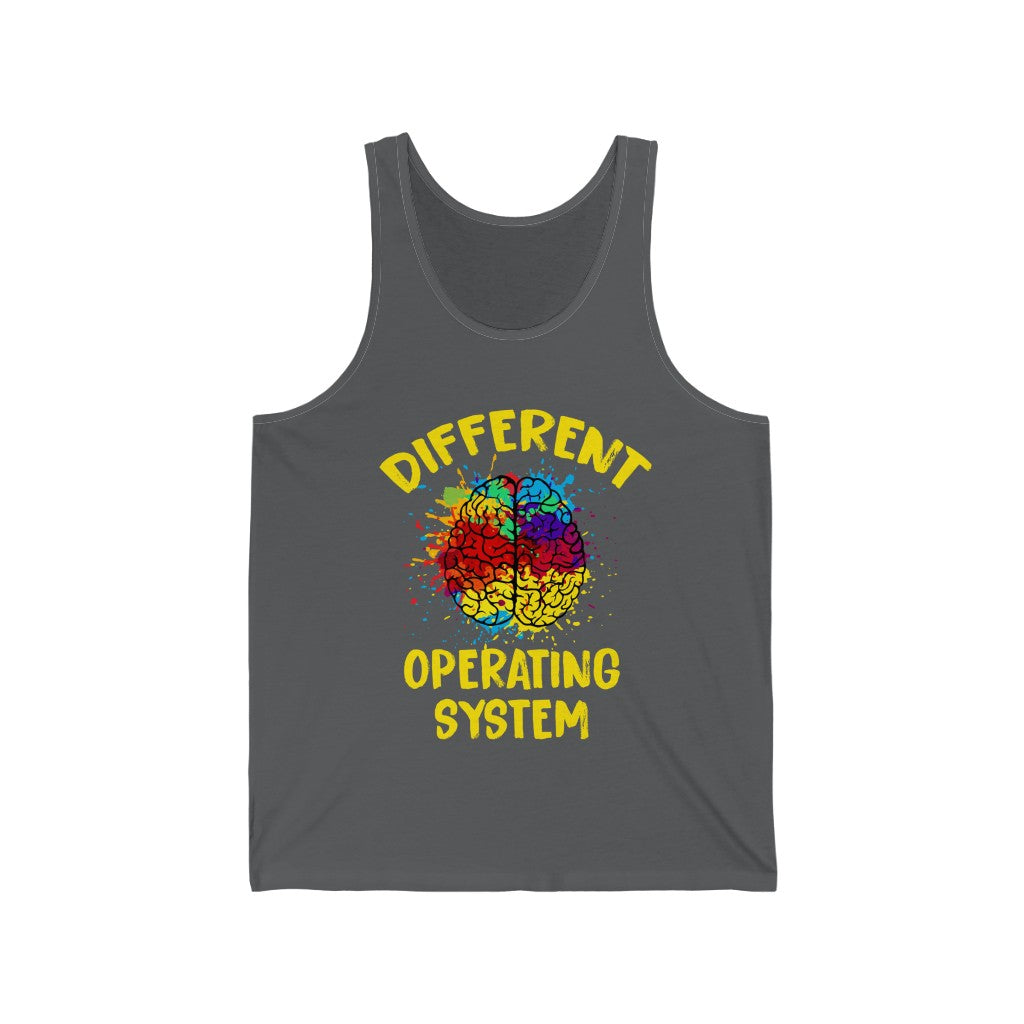 Different Autism Brain Awareness Shirt | Different Operating System | Unisex Jersey Tank Top
