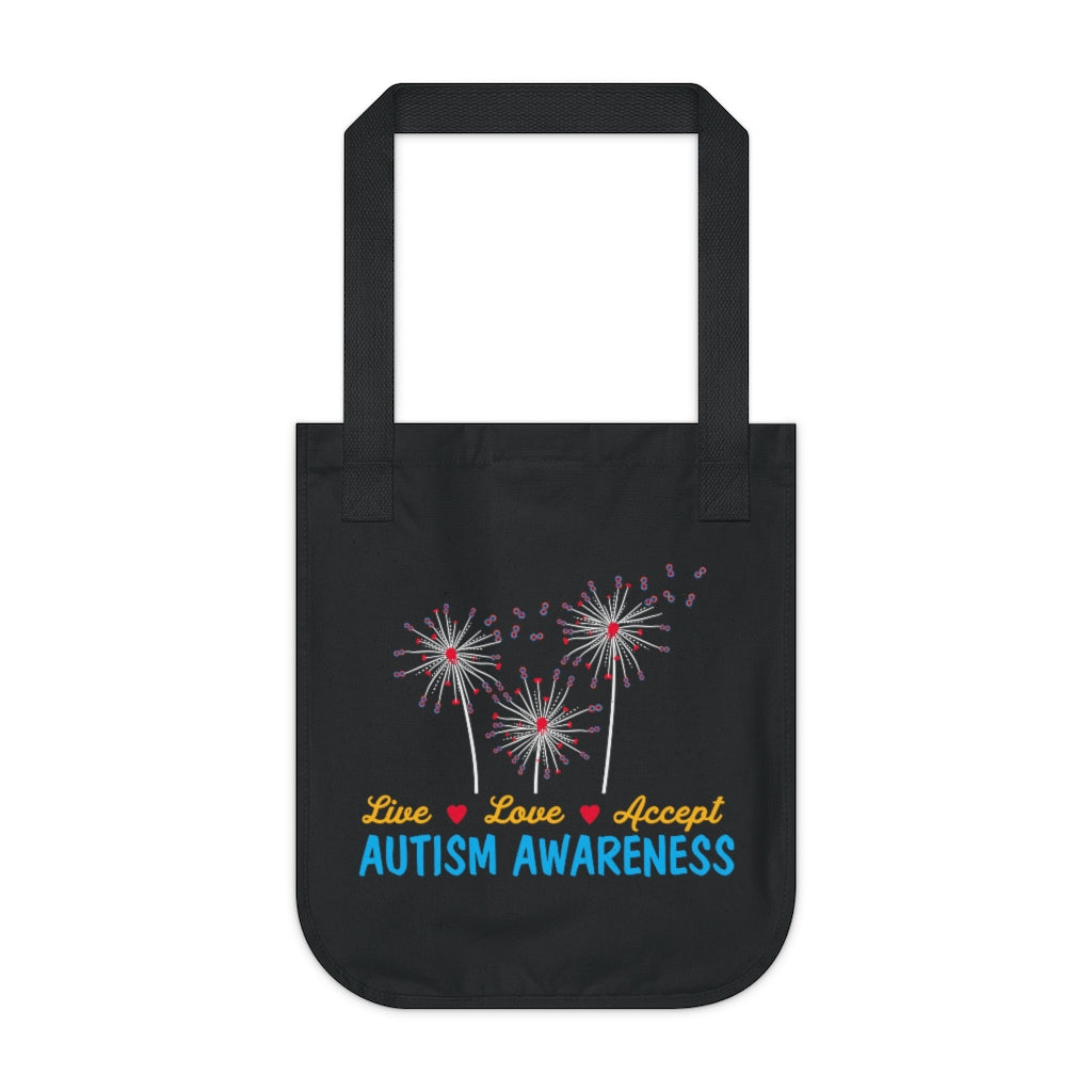 Dandelion Autism Awareness Tote Bag | Organic Canvas Tote Bag