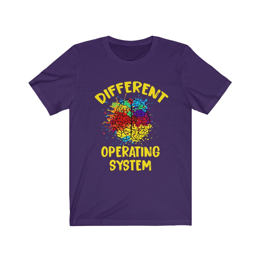 Different Autism Brain Awareness Shirt | Different Operating System | Unisex Jersey T-shirt